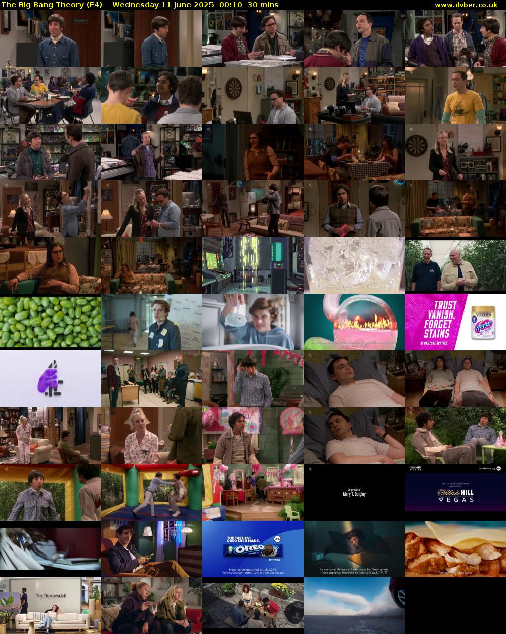 The Big Bang Theory (E4) Wednesday 11 June 2025 00:10 - 00:40