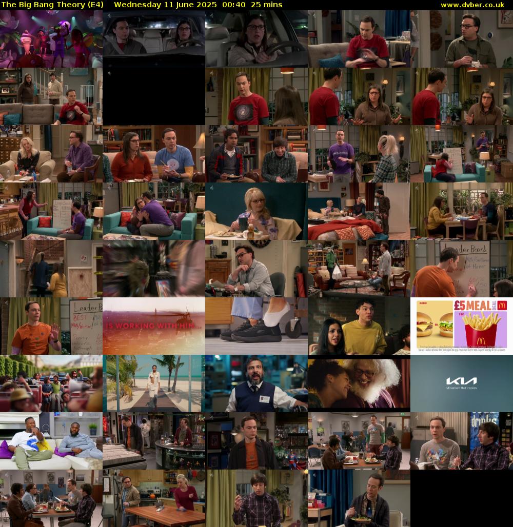 The Big Bang Theory (E4) Wednesday 11 June 2025 00:40 - 01:05