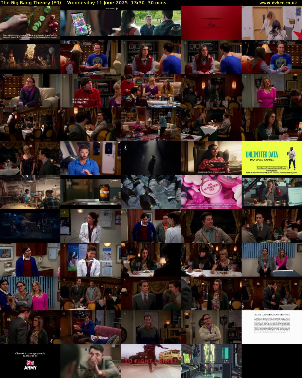 The Big Bang Theory (E4) Wednesday 11 June 2025 13:30 - 14:00
