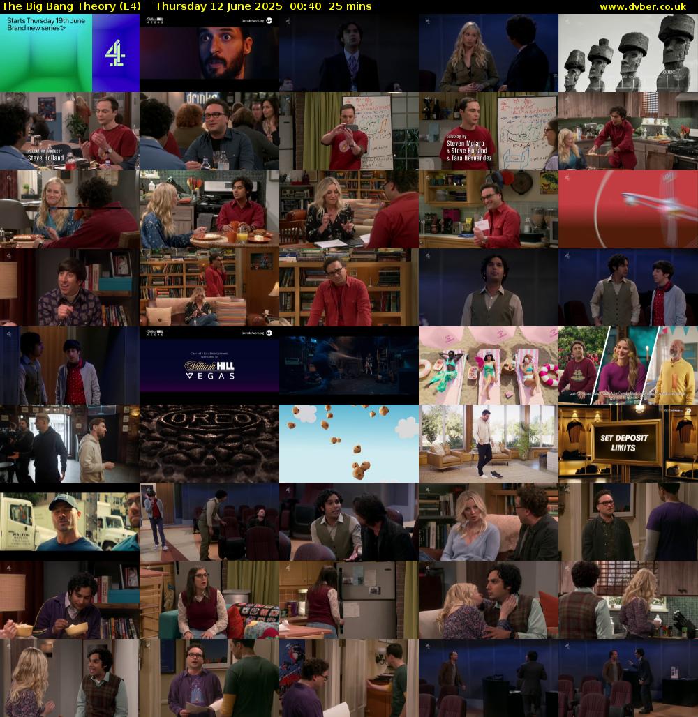 The Big Bang Theory (E4) Thursday 12 June 2025 00:40 - 01:05