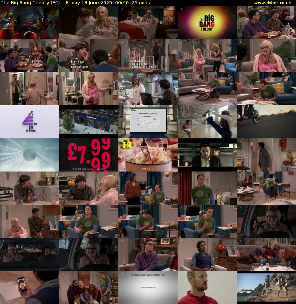 The Big Bang Theory (E4) Friday 13 June 2025 00:40 - 01:05