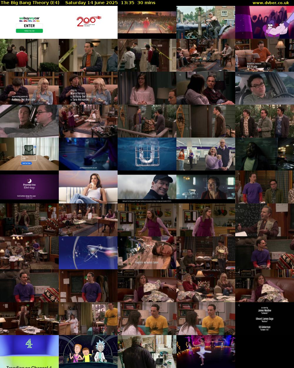 The Big Bang Theory (E4) Saturday 14 June 2025 13:35 - 14:05