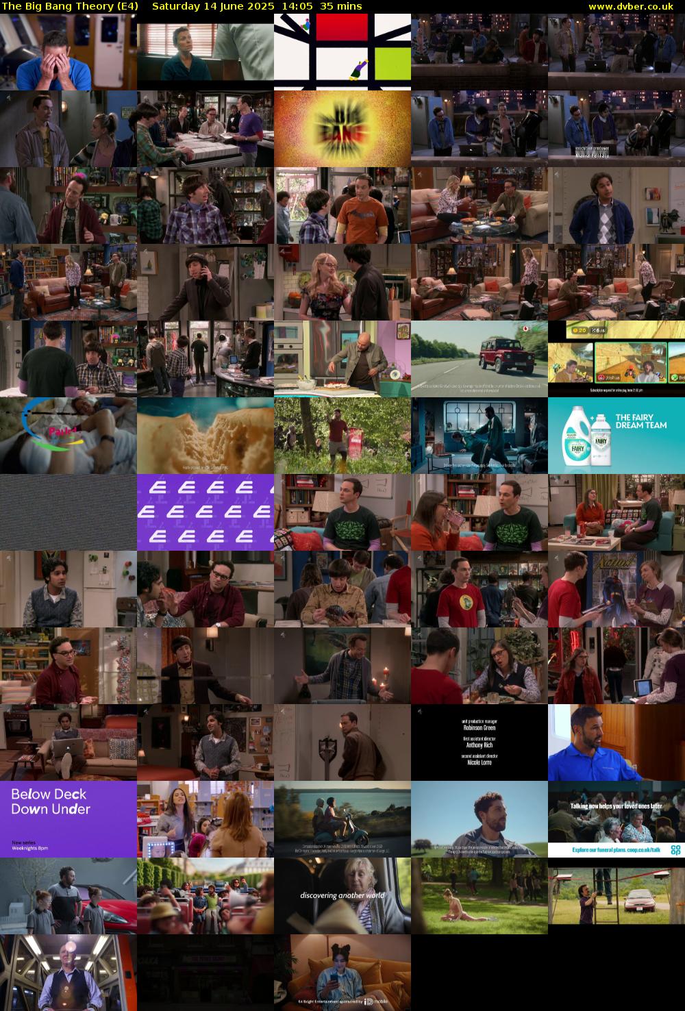 The Big Bang Theory (E4) Saturday 14 June 2025 14:05 - 14:40