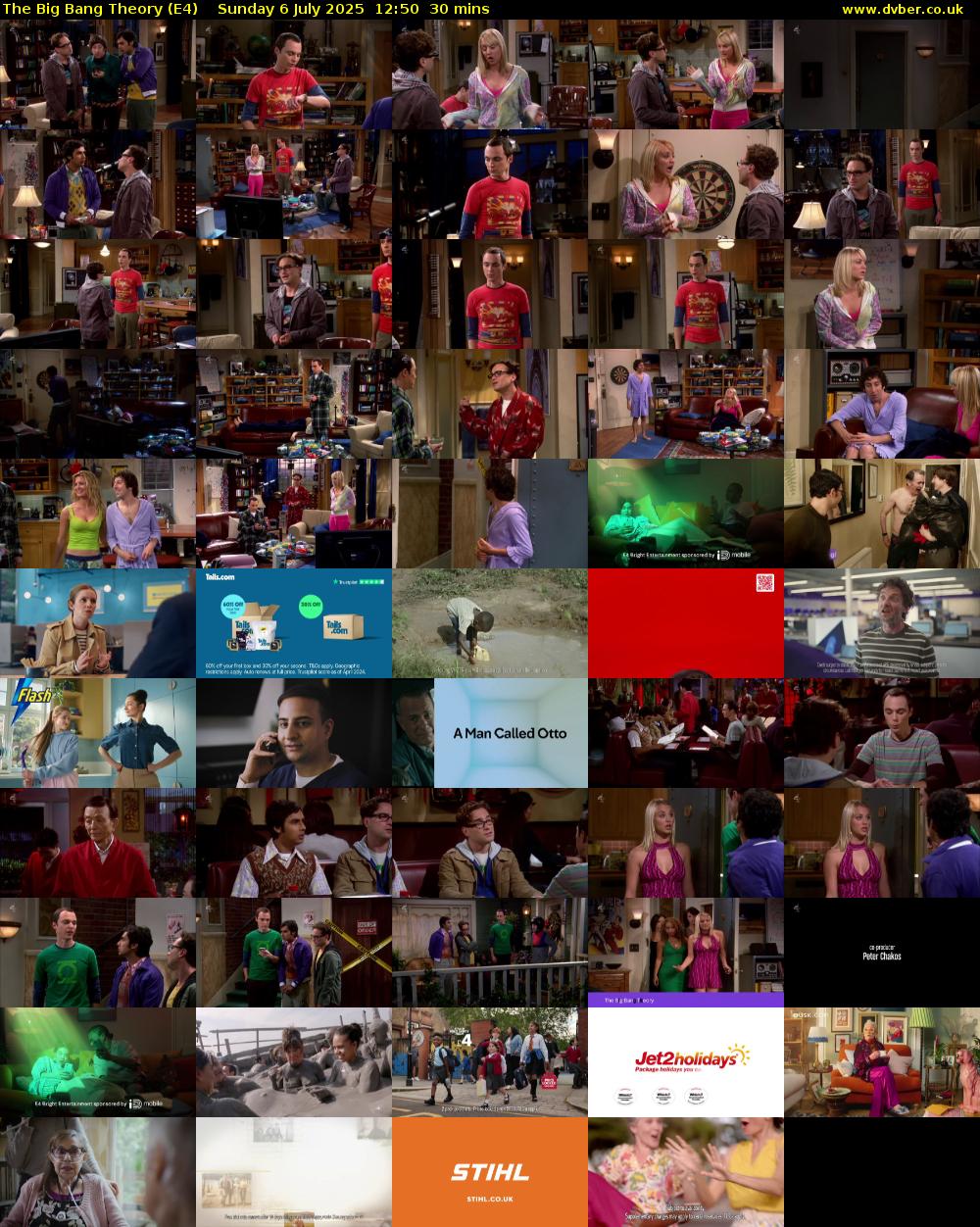 The Big Bang Theory (E4) Sunday 6 July 2025 12:50 - 13:20