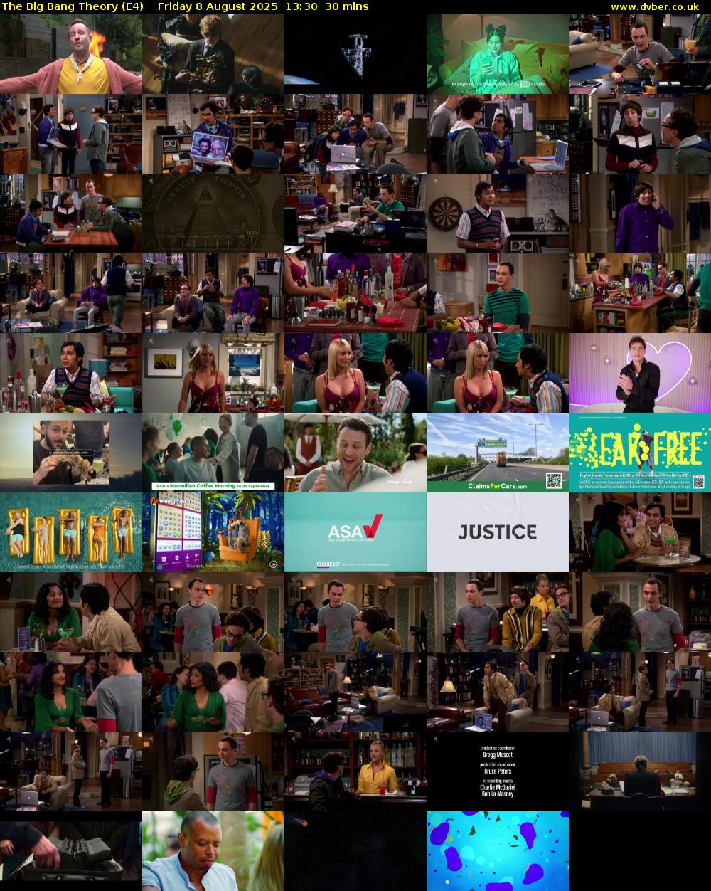 The Big Bang Theory (E4) Friday 8 August 2025 13:30 - 14:00