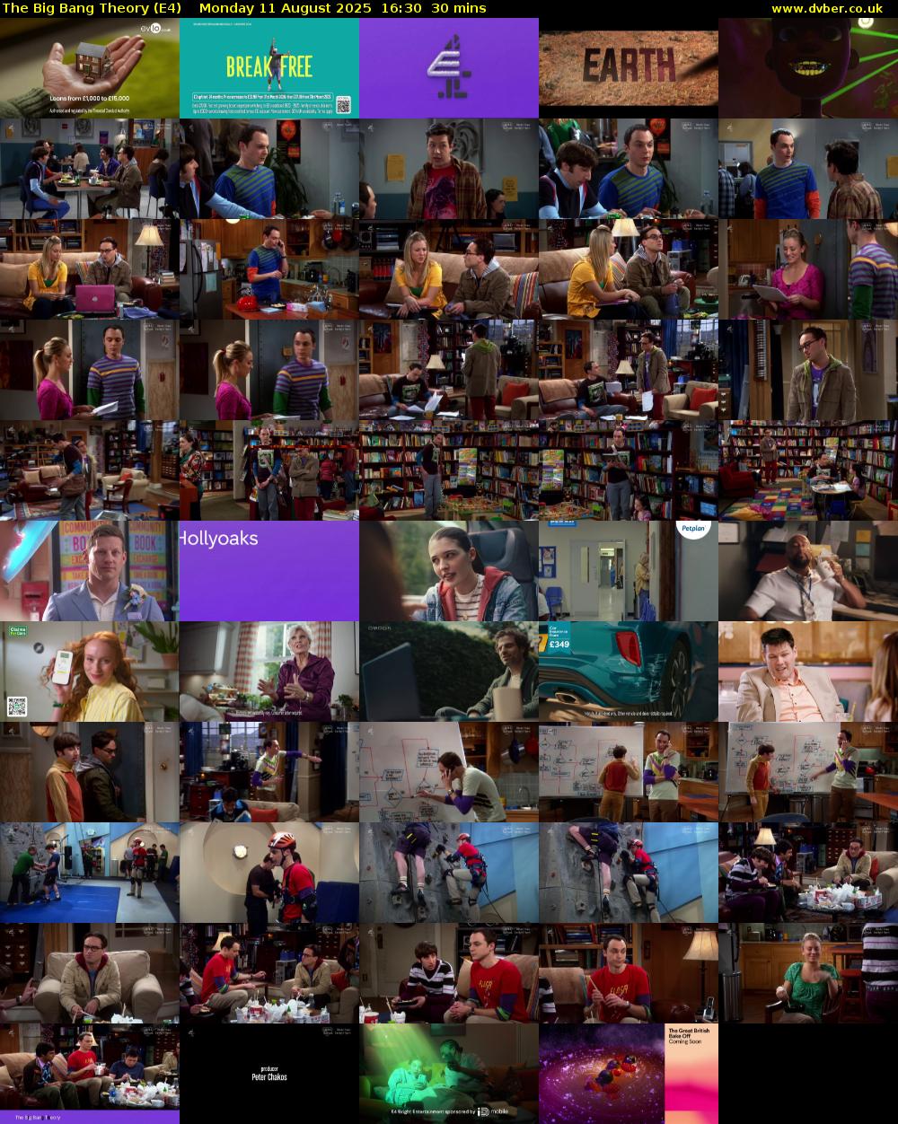 The Big Bang Theory (E4) Monday 11 August 2025 16:30 - 17:00
