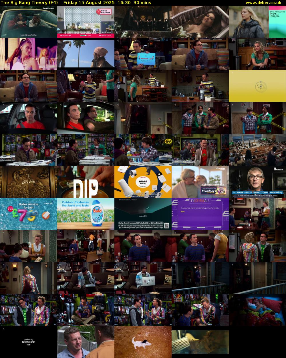The Big Bang Theory (E4) Friday 15 August 2025 16:30 - 17:00