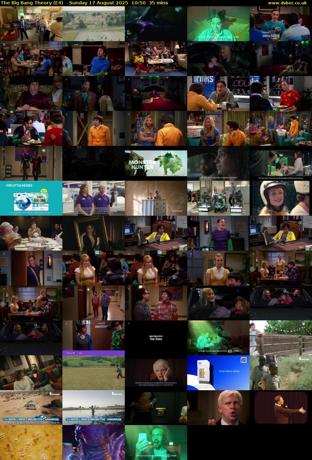 The Big Bang Theory (E4) Sunday 17 August 2025 10:50 - 11:25