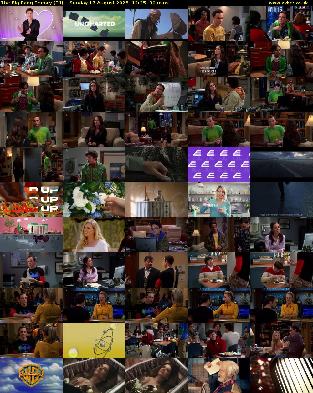 The Big Bang Theory (E4) Sunday 17 August 2025 12:25 - 12:55