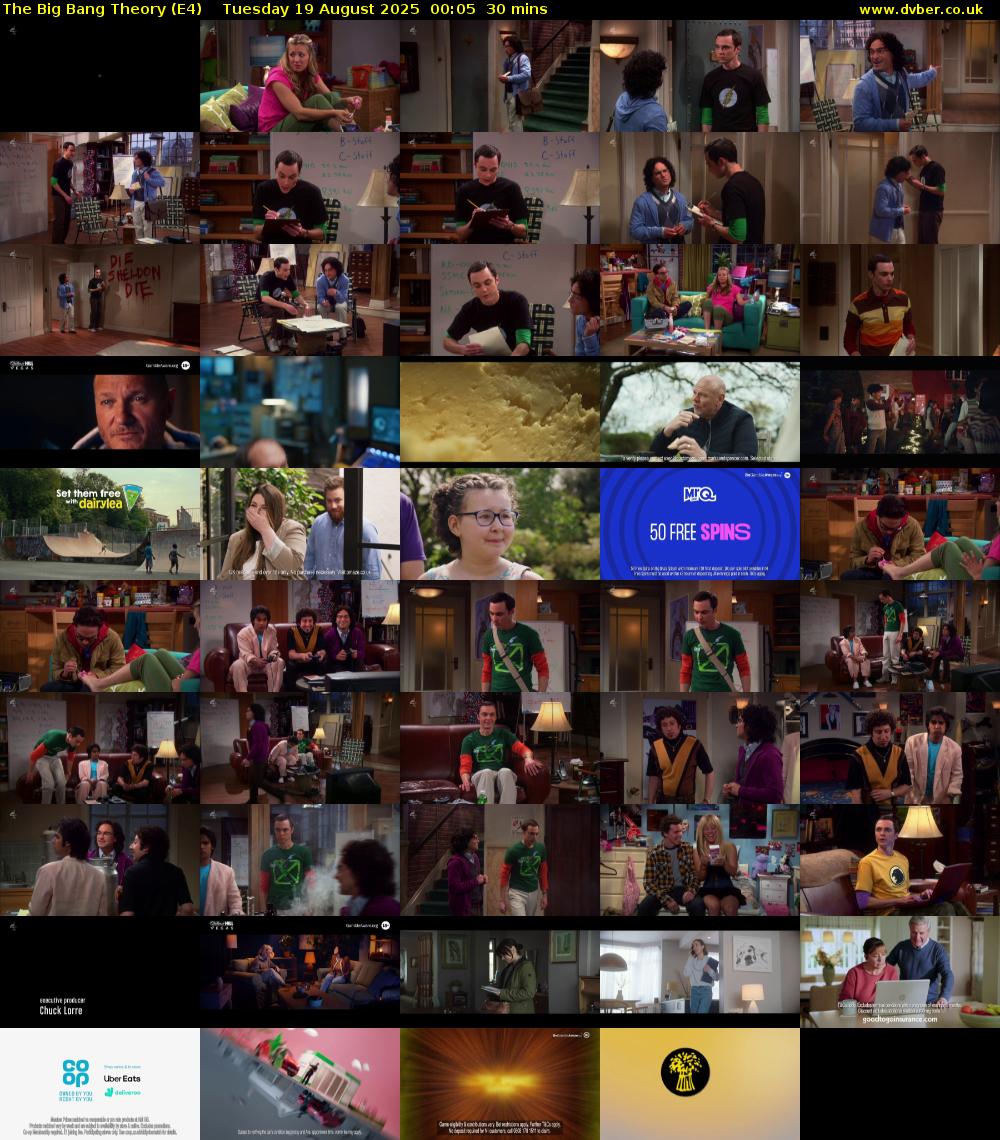 The Big Bang Theory (E4) Tuesday 19 August 2025 00:05 - 00:35