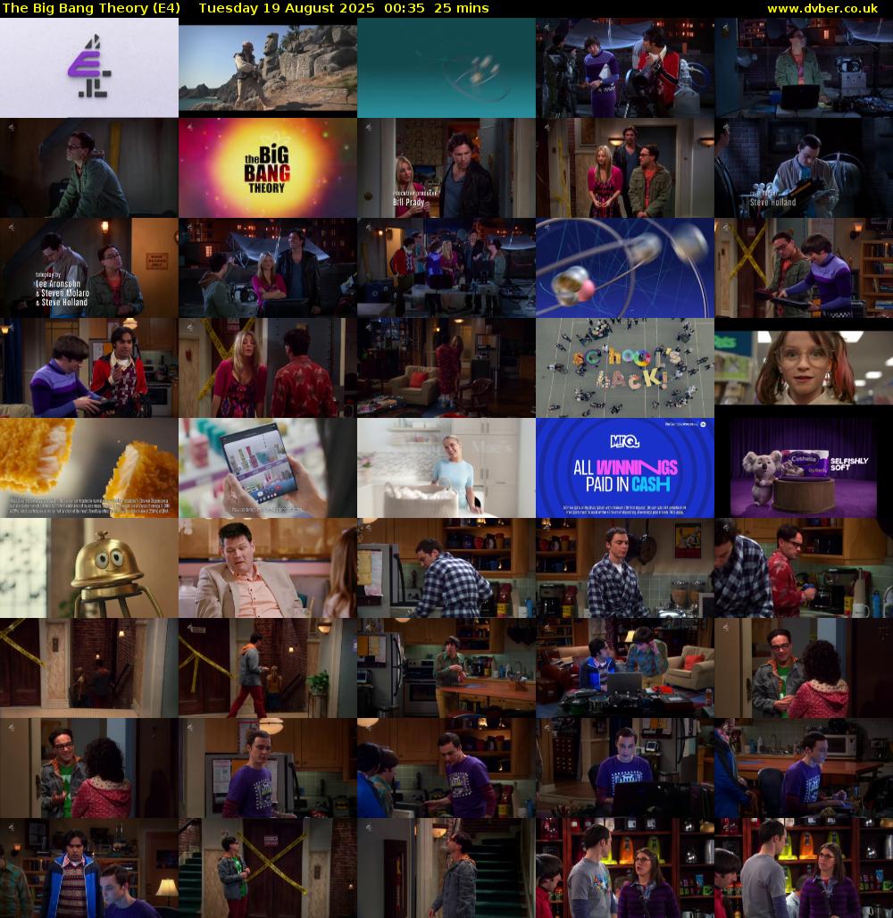 The Big Bang Theory (E4) Tuesday 19 August 2025 00:35 - 01:00
