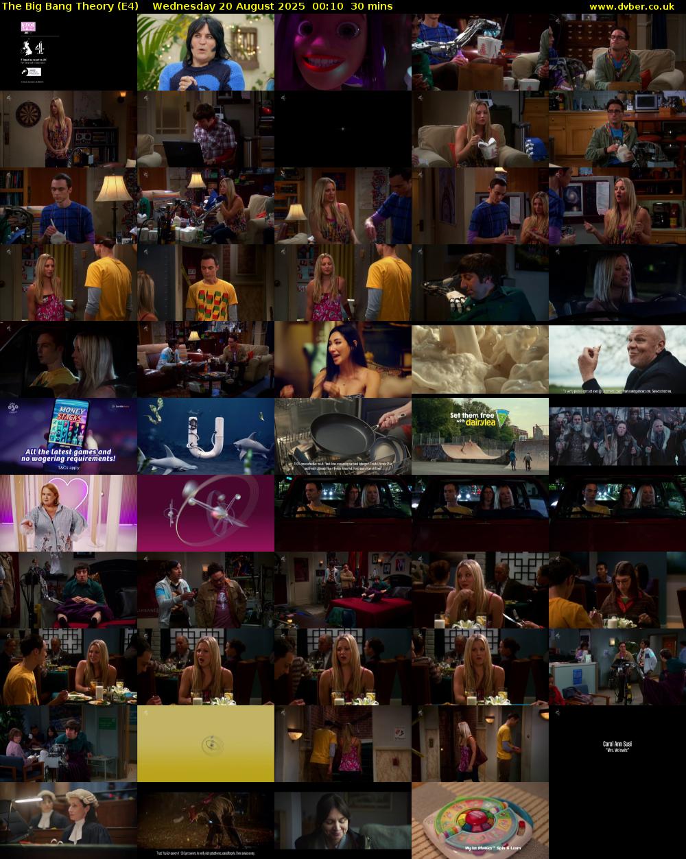 The Big Bang Theory (E4) Wednesday 20 August 2025 00:10 - 00:40