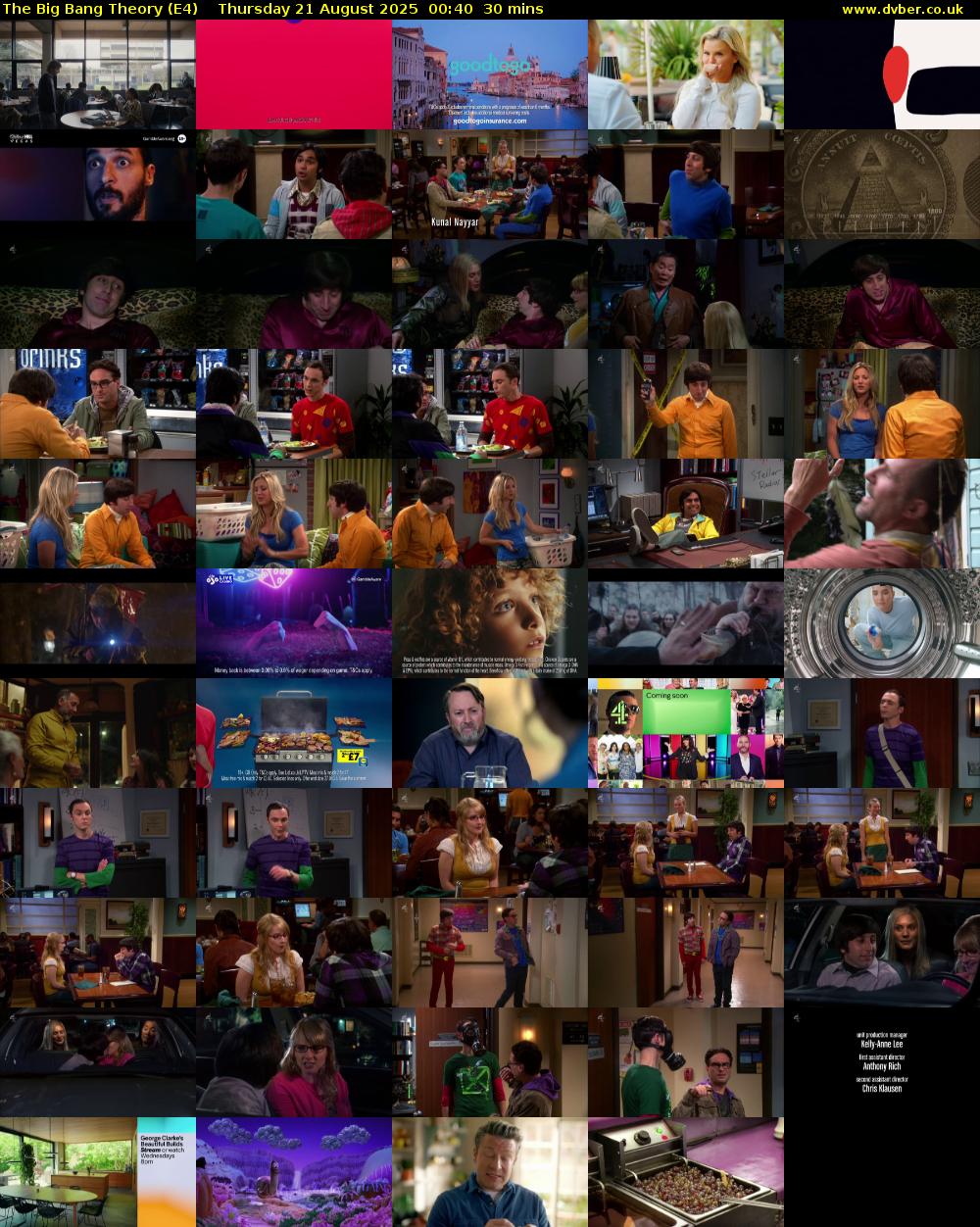 The Big Bang Theory (E4) Thursday 21 August 2025 00:40 - 01:10