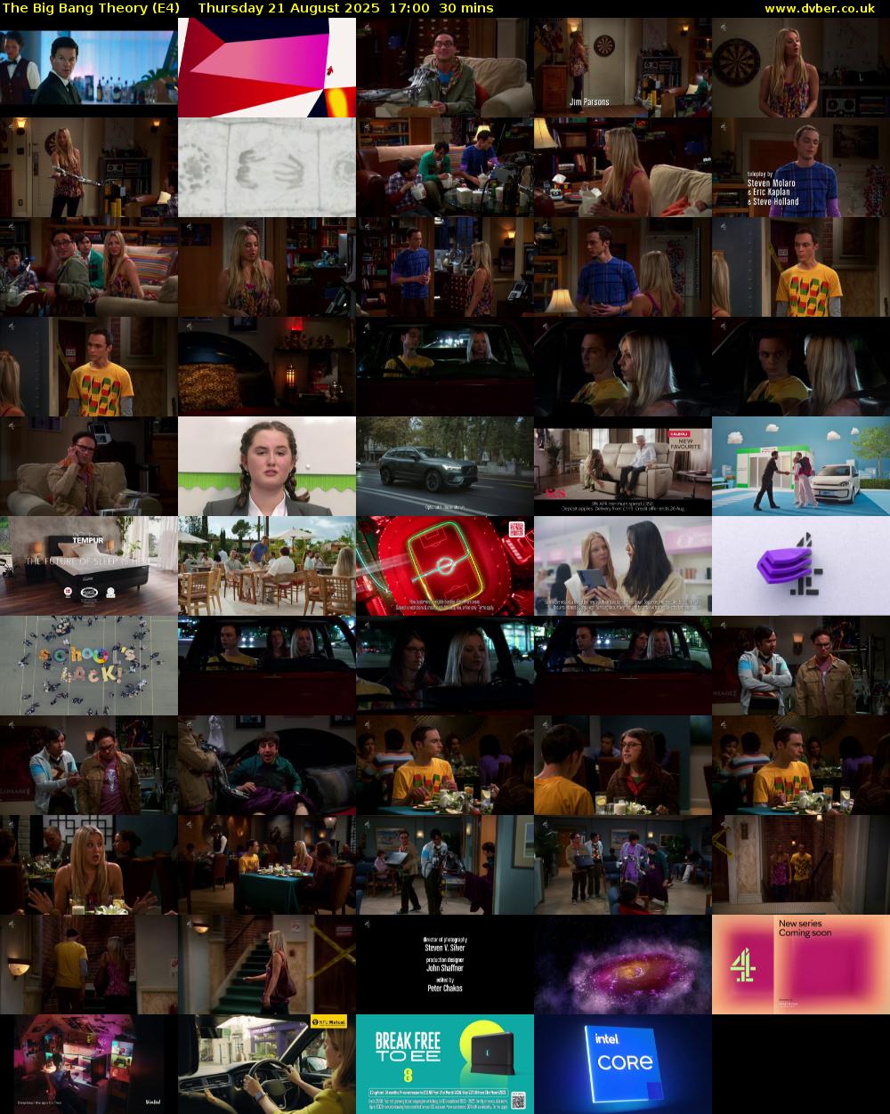 The Big Bang Theory (E4) Thursday 21 August 2025 17:00 - 17:30