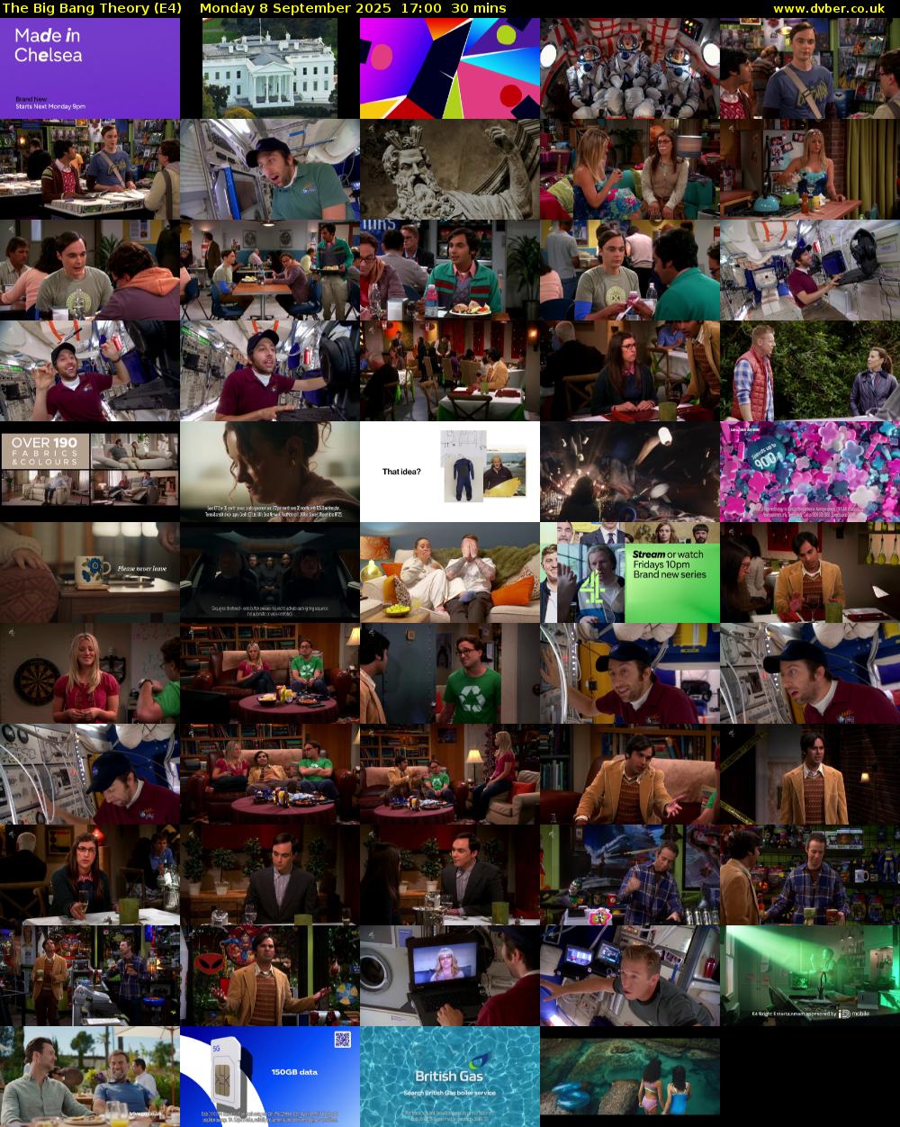 The Big Bang Theory (E4) Monday 8 September 2025 17:00 - 17:30