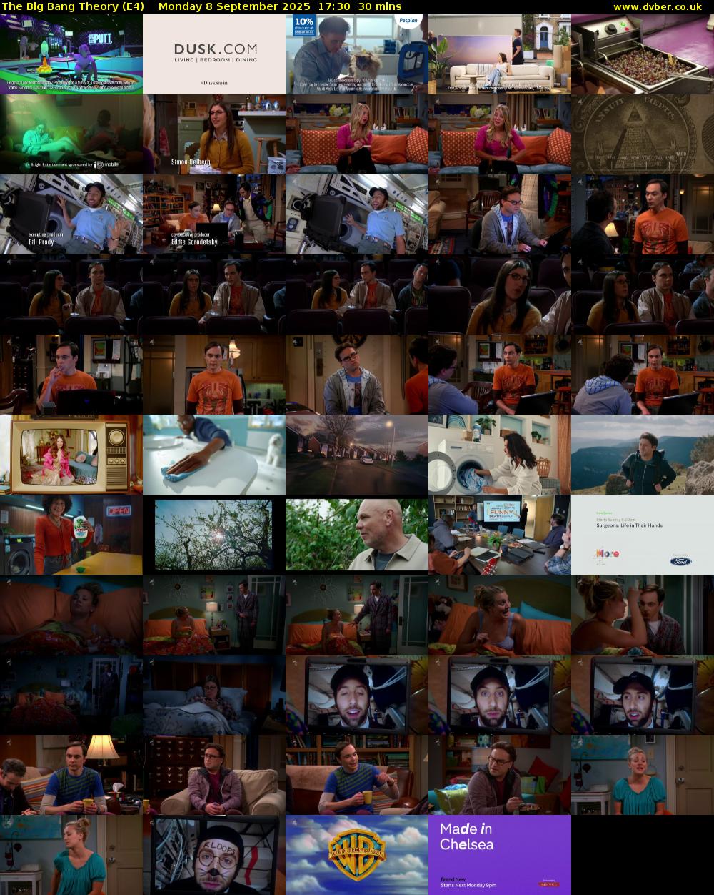 The Big Bang Theory (E4) Monday 8 September 2025 17:30 - 18:00