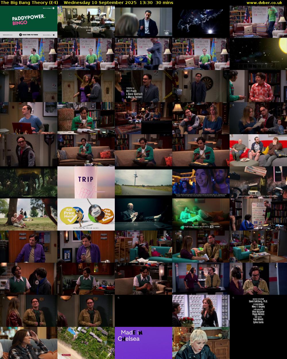 The Big Bang Theory (E4) Wednesday 10 September 2025 13:30 - 14:00