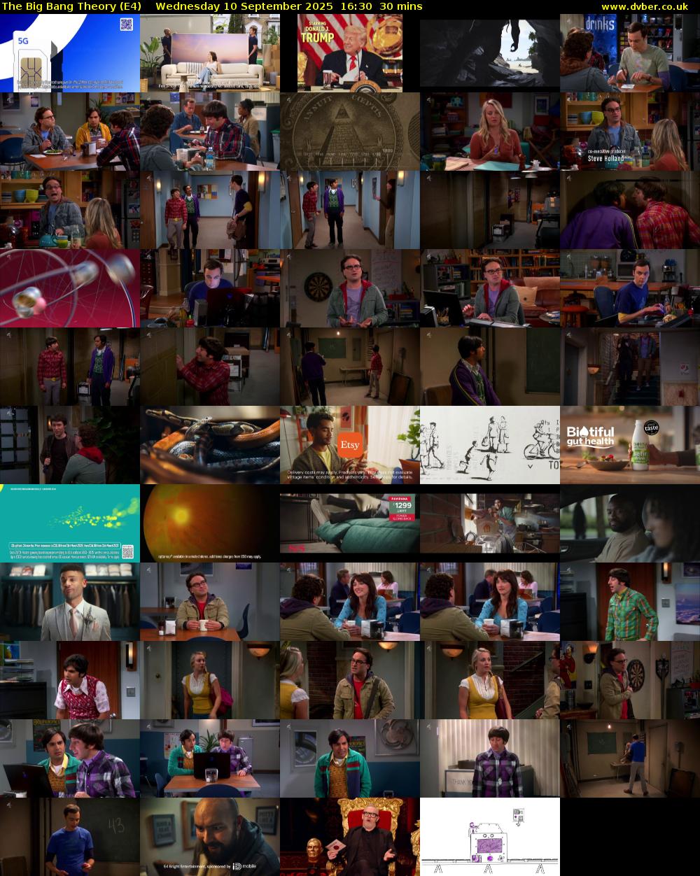 The Big Bang Theory (E4) Wednesday 10 September 2025 16:30 - 17:00