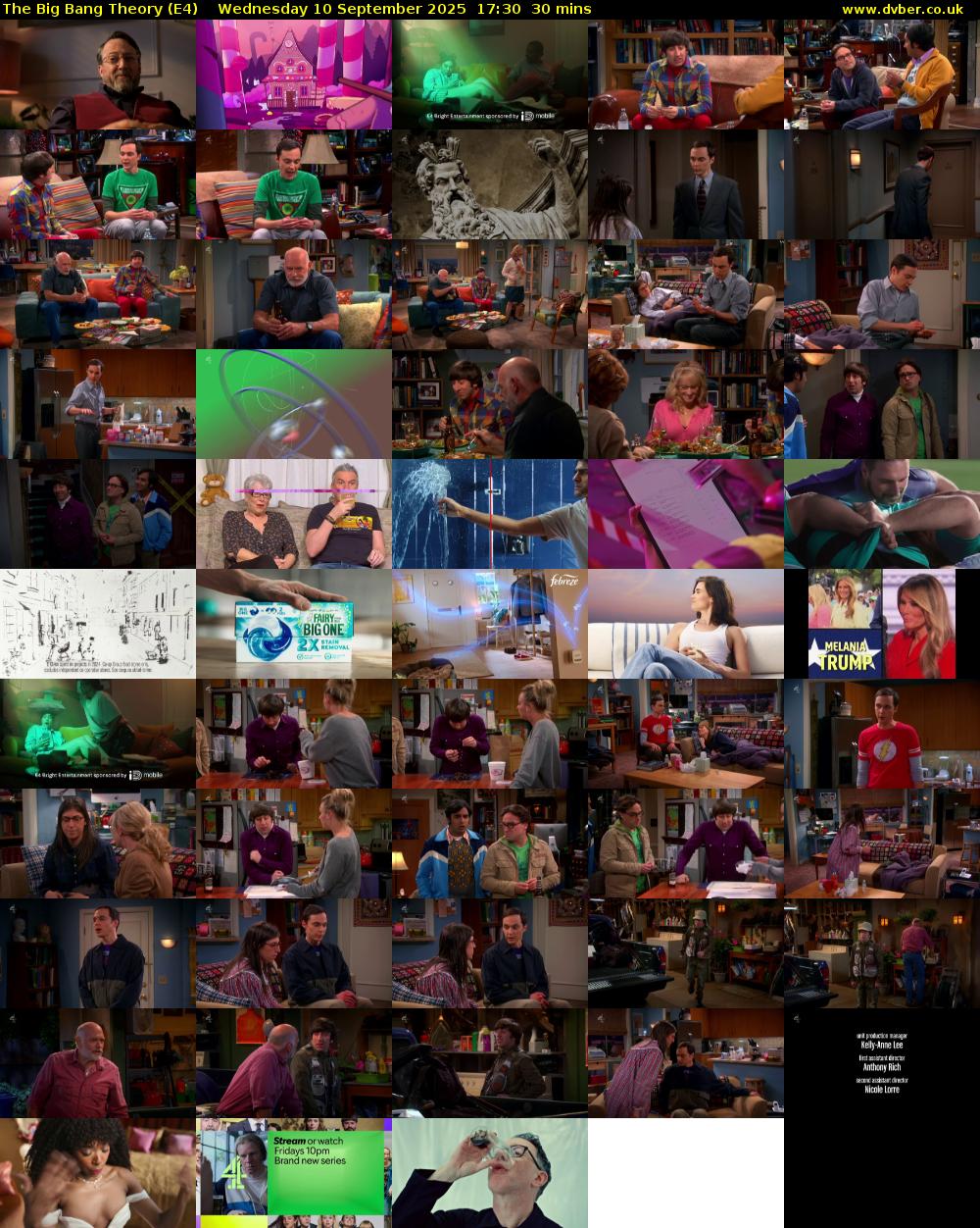 The Big Bang Theory (E4) Wednesday 10 September 2025 17:30 - 18:00