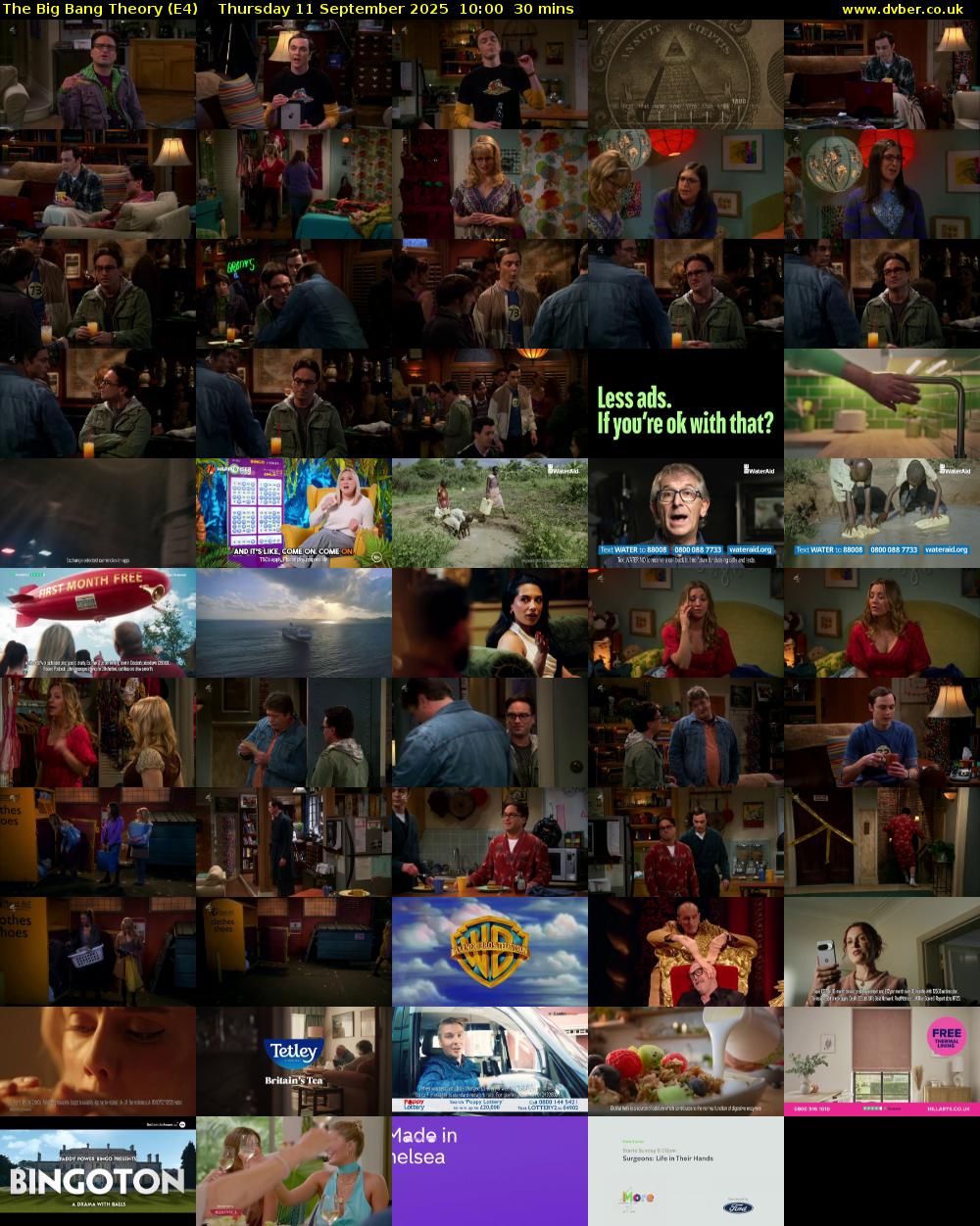 The Big Bang Theory (E4) Thursday 11 September 2025 10:00 - 10:30