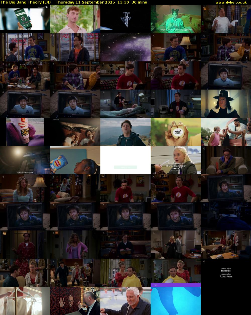 The Big Bang Theory (E4) Thursday 11 September 2025 13:30 - 14:00