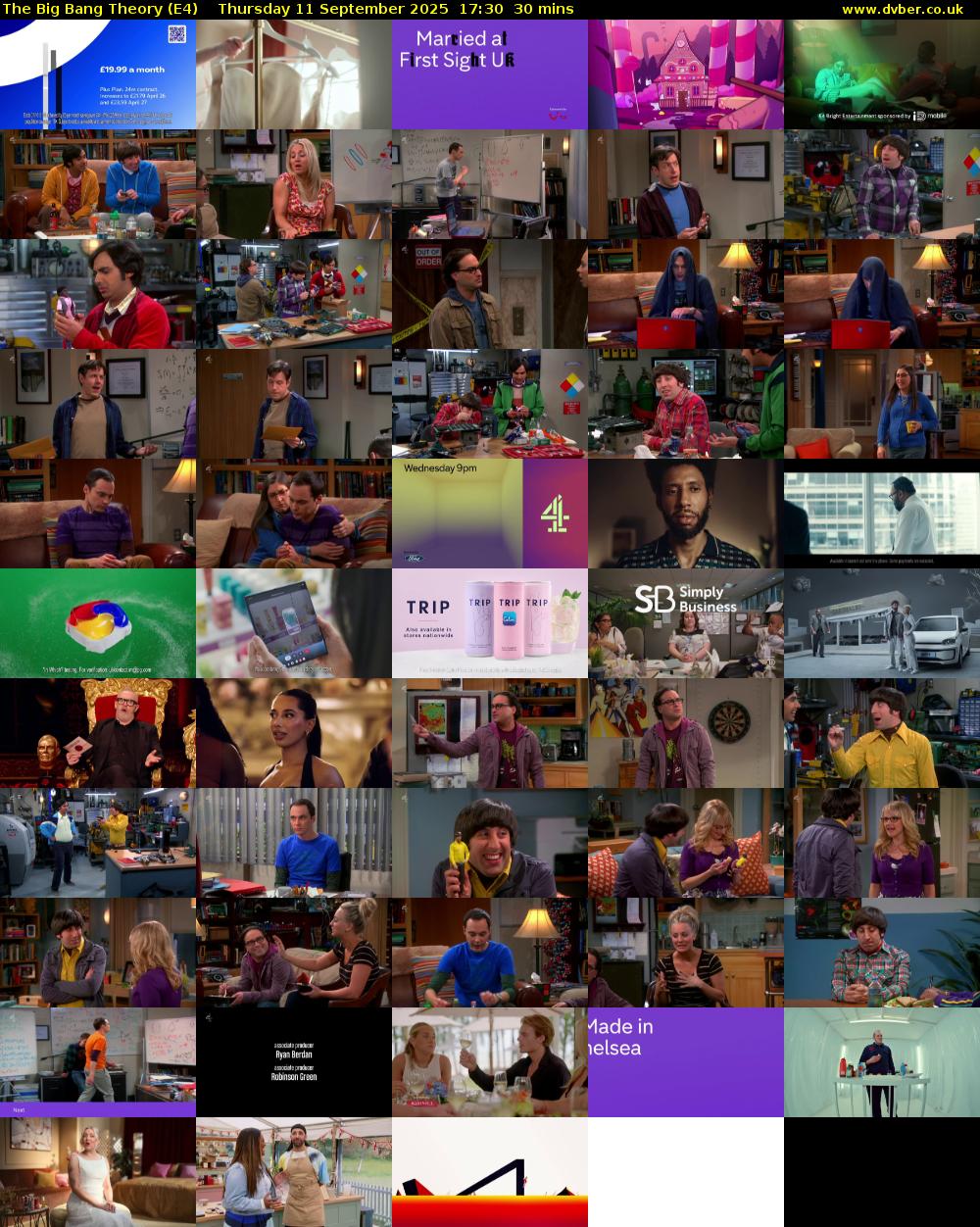 The Big Bang Theory (E4) Thursday 11 September 2025 17:30 - 18:00