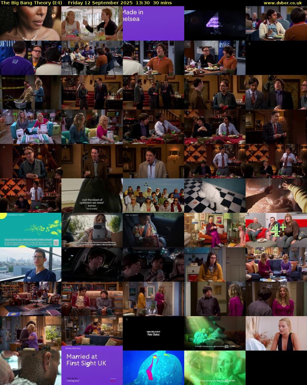 The Big Bang Theory (E4) Friday 12 September 2025 13:30 - 14:00