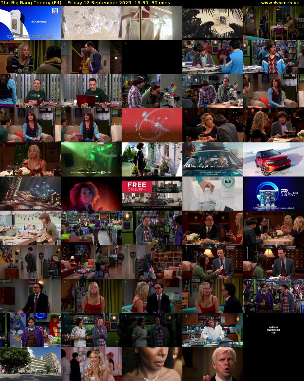 The Big Bang Theory (E4) Friday 12 September 2025 16:30 - 17:00