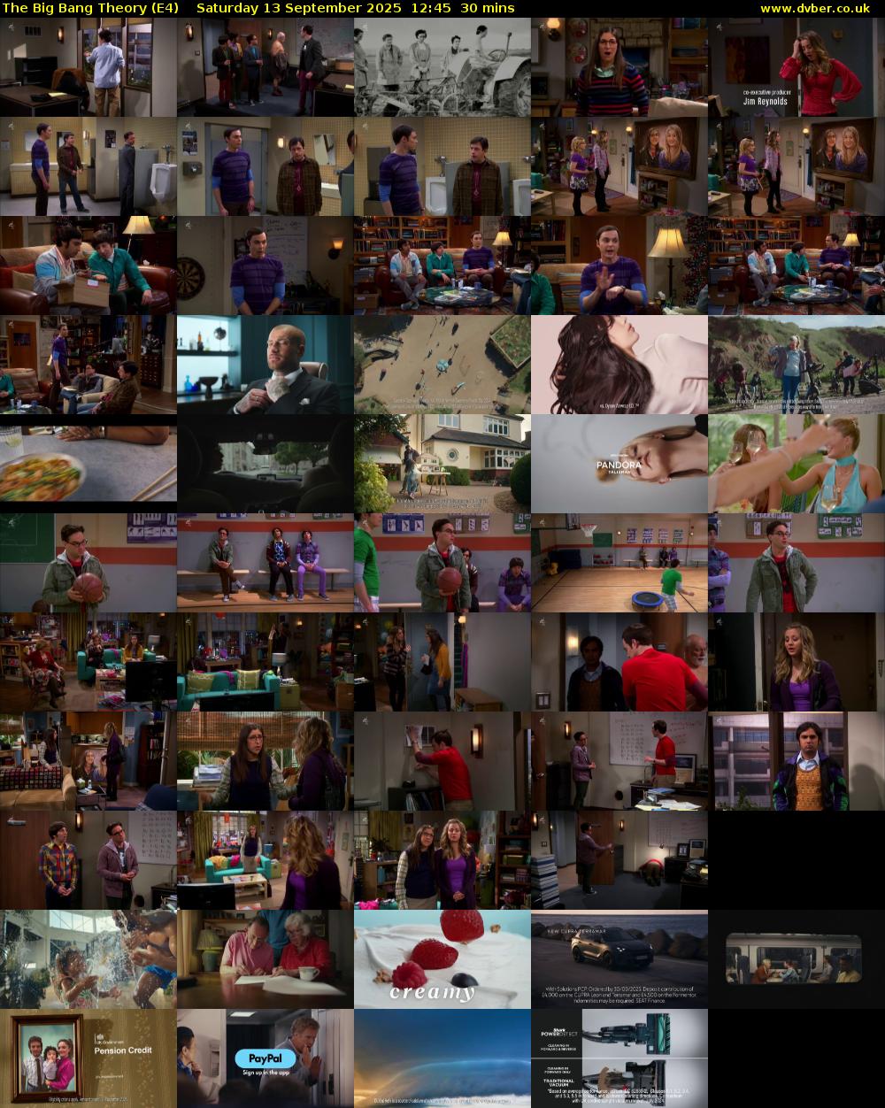 The Big Bang Theory (E4) Saturday 13 September 2025 12:45 - 13:15