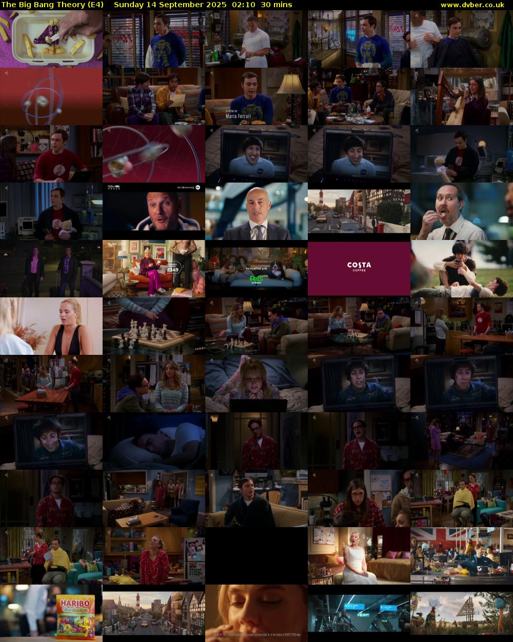 The Big Bang Theory (E4) Sunday 14 September 2025 02:10 - 02:40