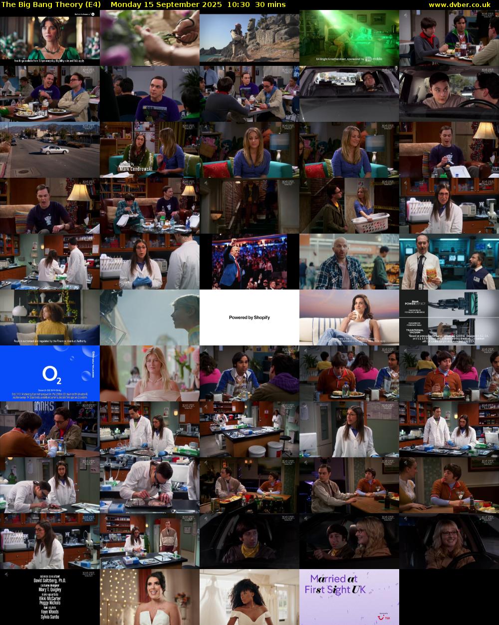 The Big Bang Theory (E4) Monday 15 September 2025 10:30 - 11:00