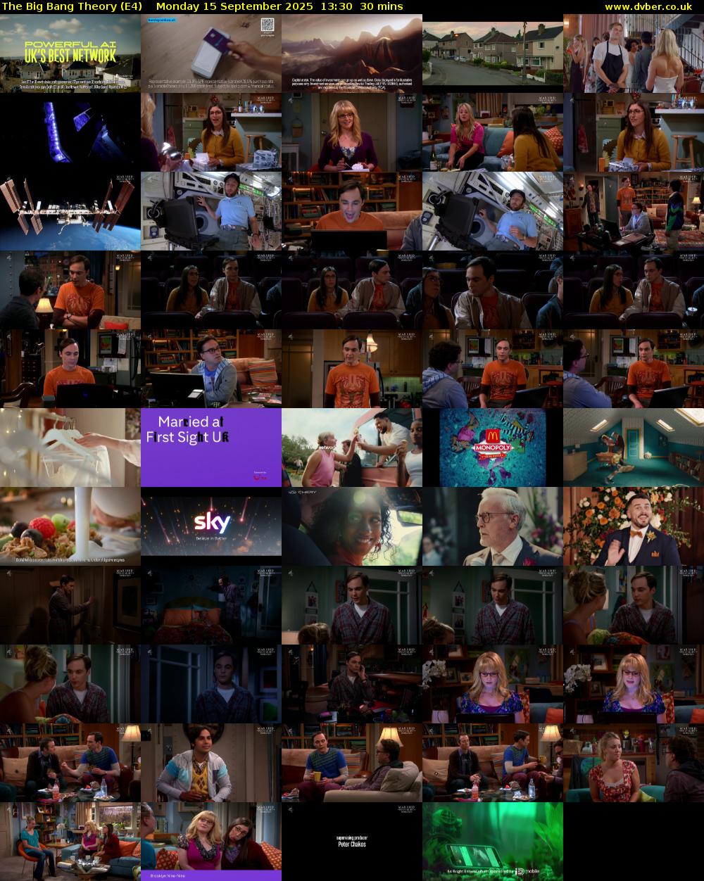 The Big Bang Theory (E4) Monday 15 September 2025 13:30 - 14:00
