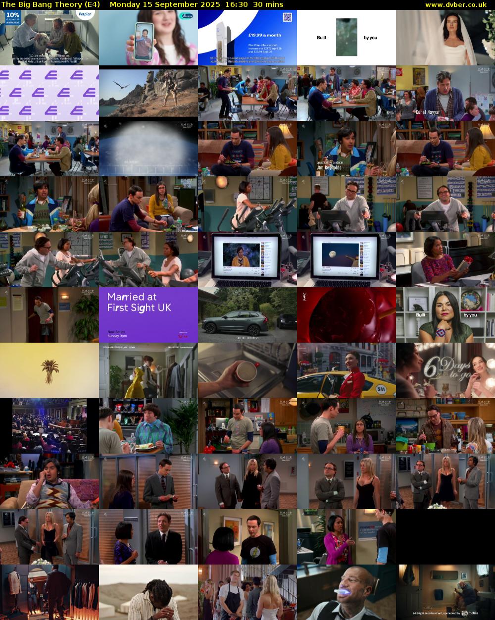 The Big Bang Theory (E4) Monday 15 September 2025 16:30 - 17:00