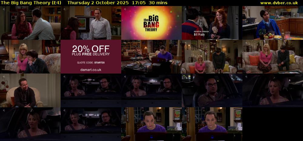 The Big Bang Theory (E4) Thursday 2 October 2025 17:05 - 17:35