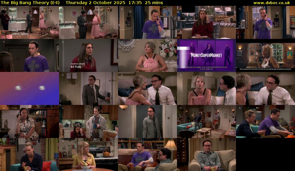 The Big Bang Theory (E4) Thursday 2 October 2025 17:35 - 18:00
