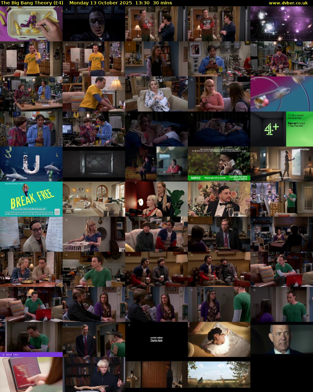 The Big Bang Theory (E4) Monday 13 October 2025 13:30 - 14:00