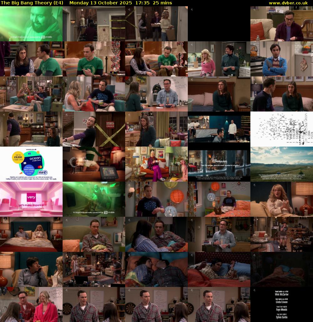 The Big Bang Theory (E4) Monday 13 October 2025 17:35 - 18:00