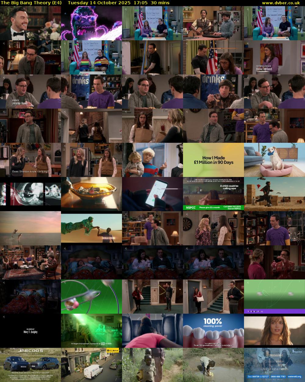 The Big Bang Theory (E4) Tuesday 14 October 2025 17:05 - 17:35