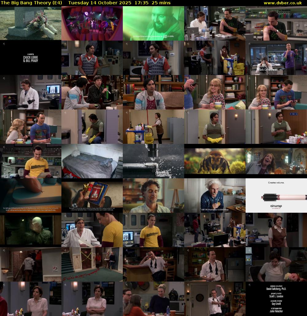 The Big Bang Theory (E4) Tuesday 14 October 2025 17:35 - 18:00