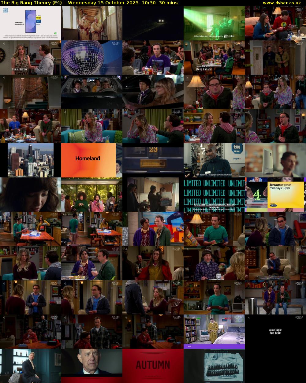 The Big Bang Theory (E4) Wednesday 15 October 2025 10:30 - 11:00