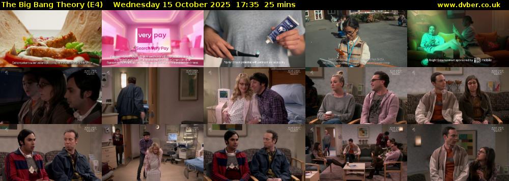 The Big Bang Theory (E4) Wednesday 15 October 2025 17:35 - 18:00