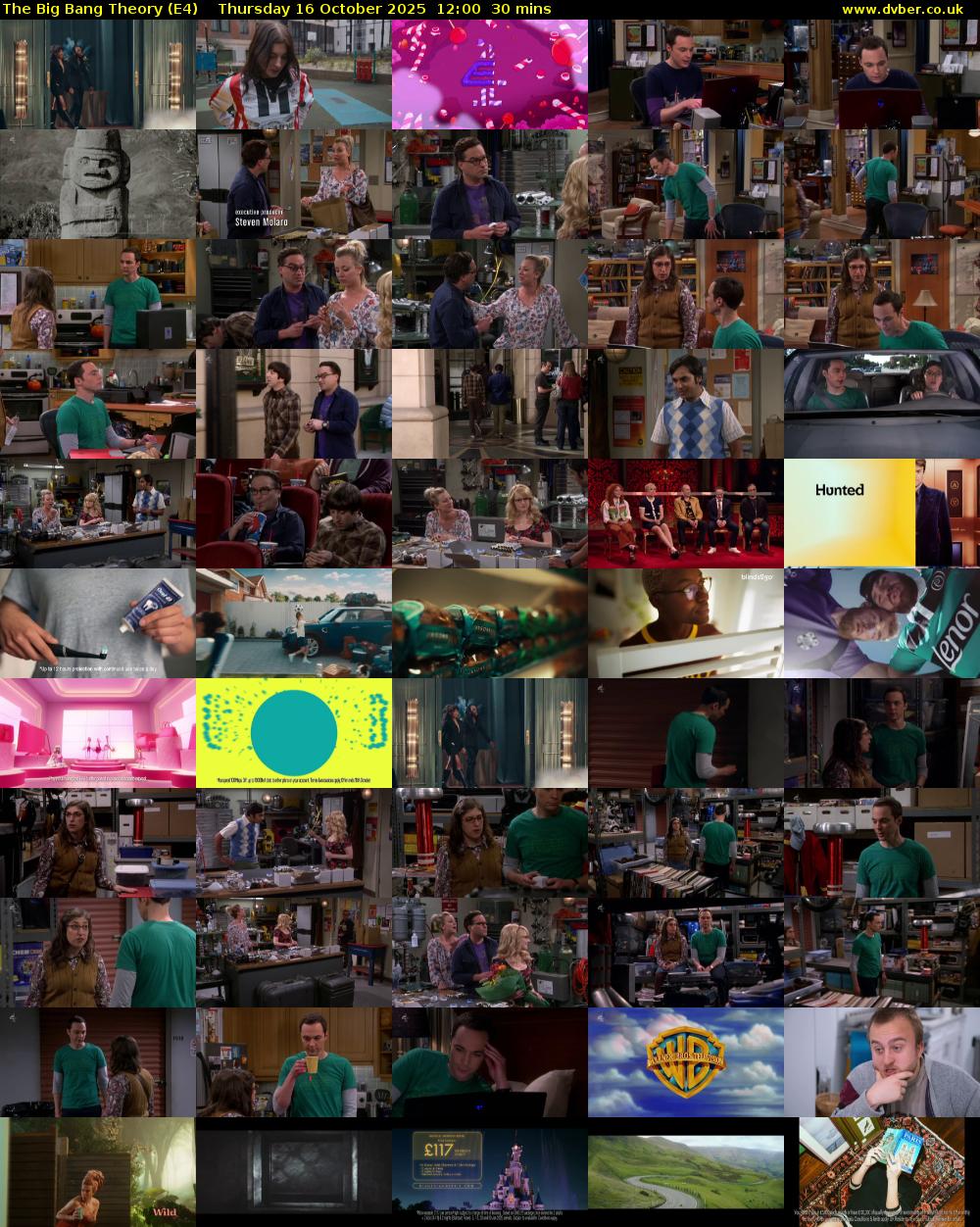 The Big Bang Theory (E4) Thursday 16 October 2025 12:00 - 12:30