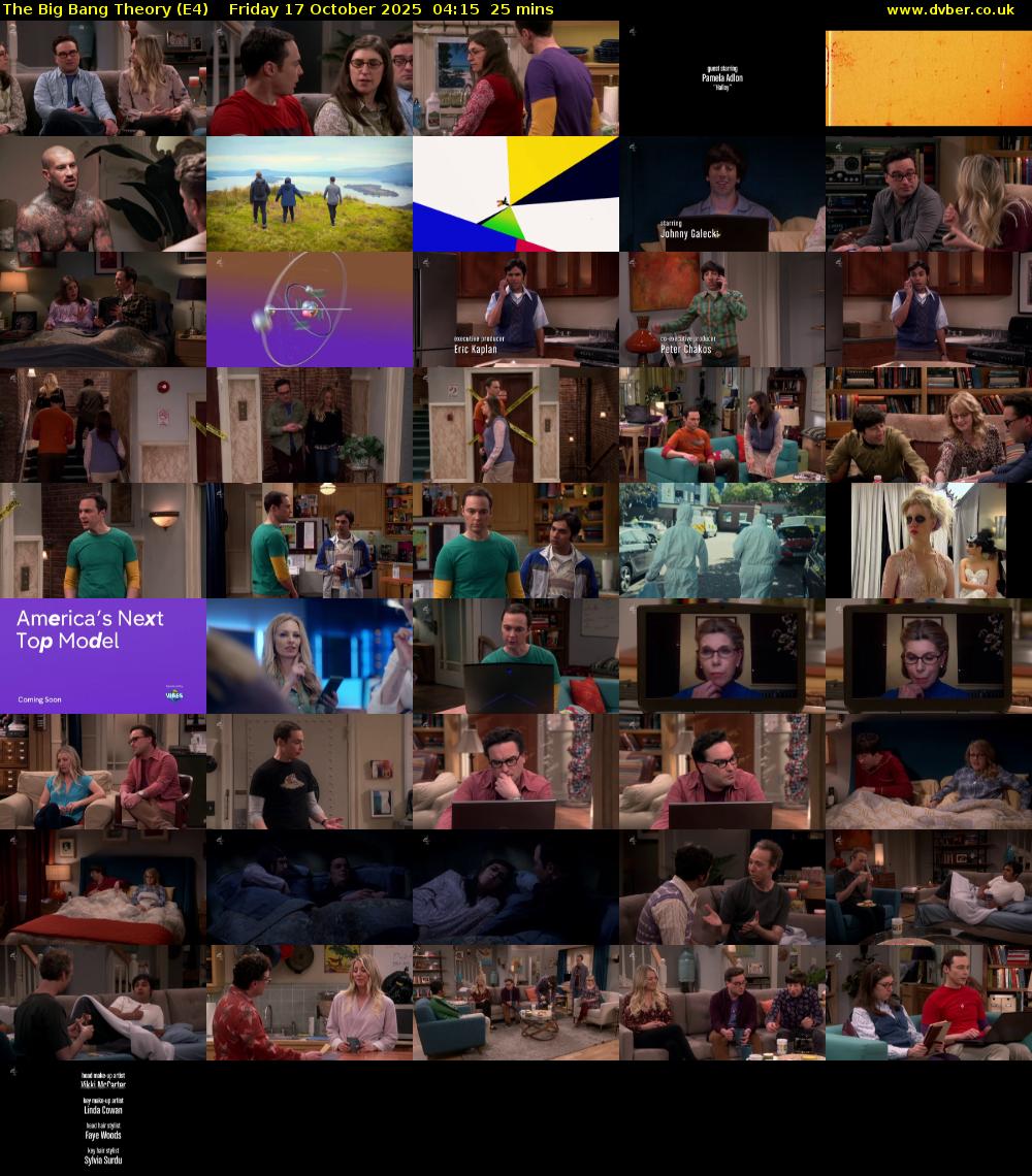 The Big Bang Theory (E4) Friday 17 October 2025 04:15 - 04:40