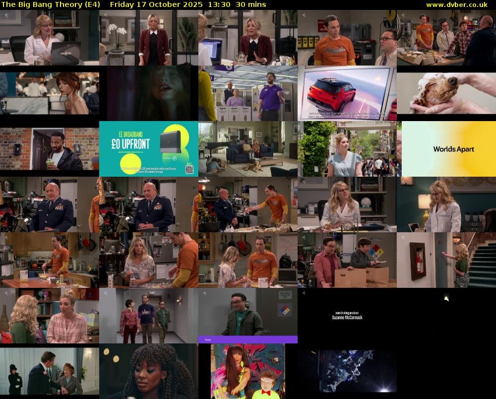 The Big Bang Theory (E4) Friday 17 October 2025 13:30 - 14:00