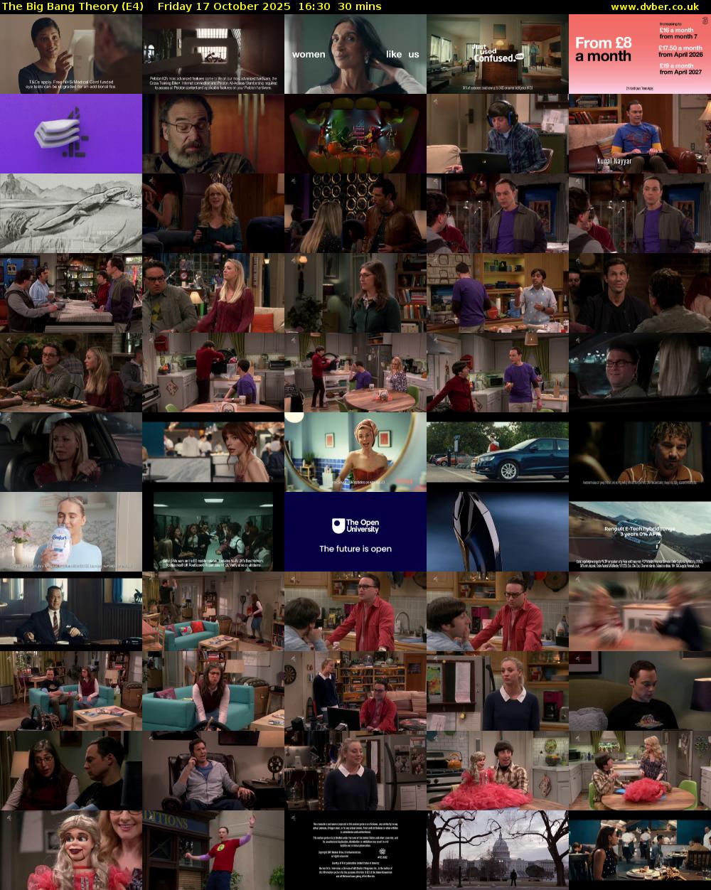 The Big Bang Theory (E4) Friday 17 October 2025 16:30 - 17:00