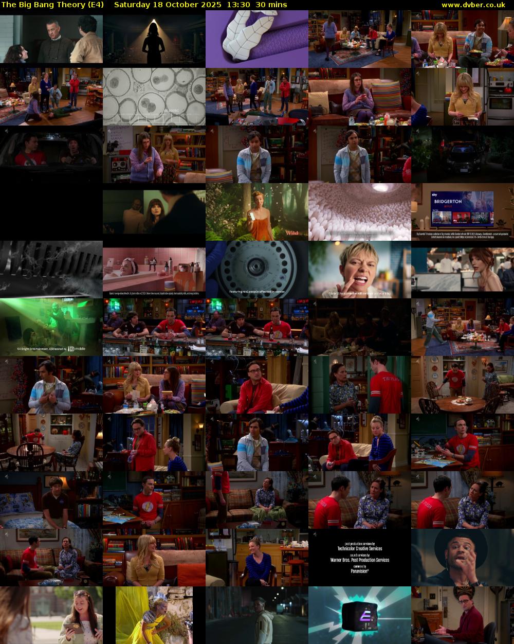 The Big Bang Theory (E4) Saturday 18 October 2025 13:30 - 14:00
