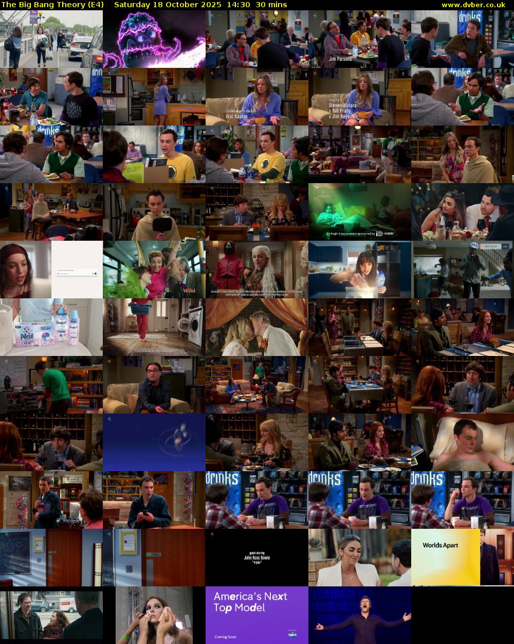 The Big Bang Theory (E4) Saturday 18 October 2025 14:30 - 15:00