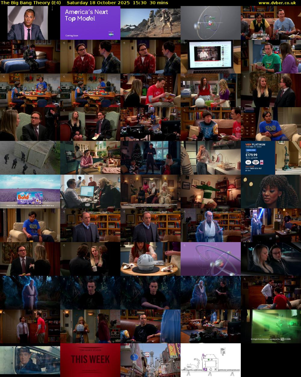 The Big Bang Theory (E4) Saturday 18 October 2025 15:30 - 16:00