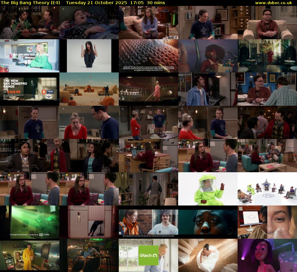 The Big Bang Theory (E4) Tuesday 21 October 2025 17:05 - 17:35