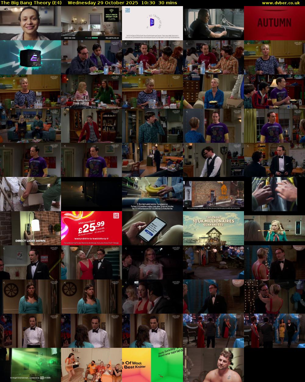 The Big Bang Theory (E4) Wednesday 29 October 2025 10:30 - 11:00